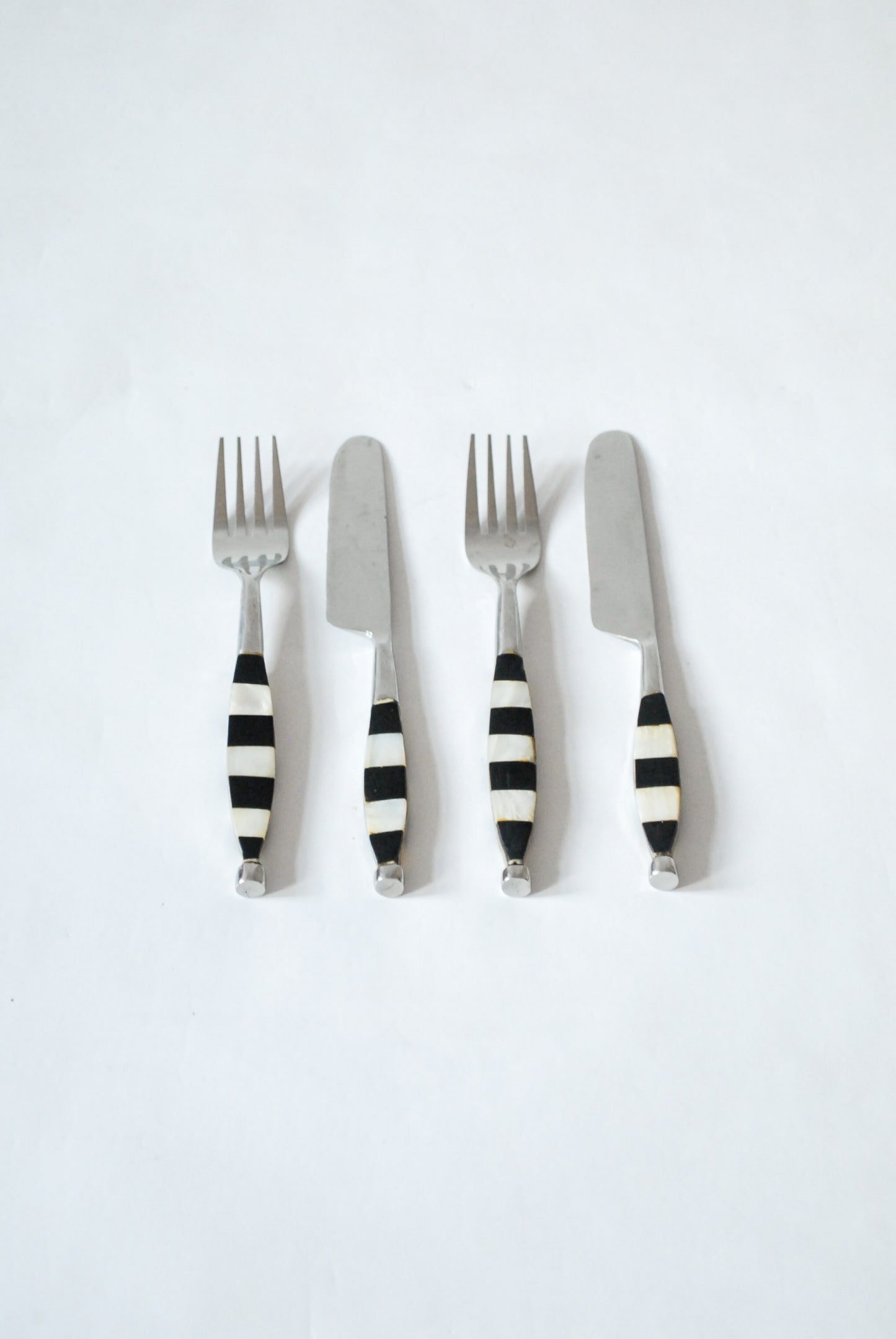 One of a kind hand made Mother-of-Pearl Cutlery, 1980s