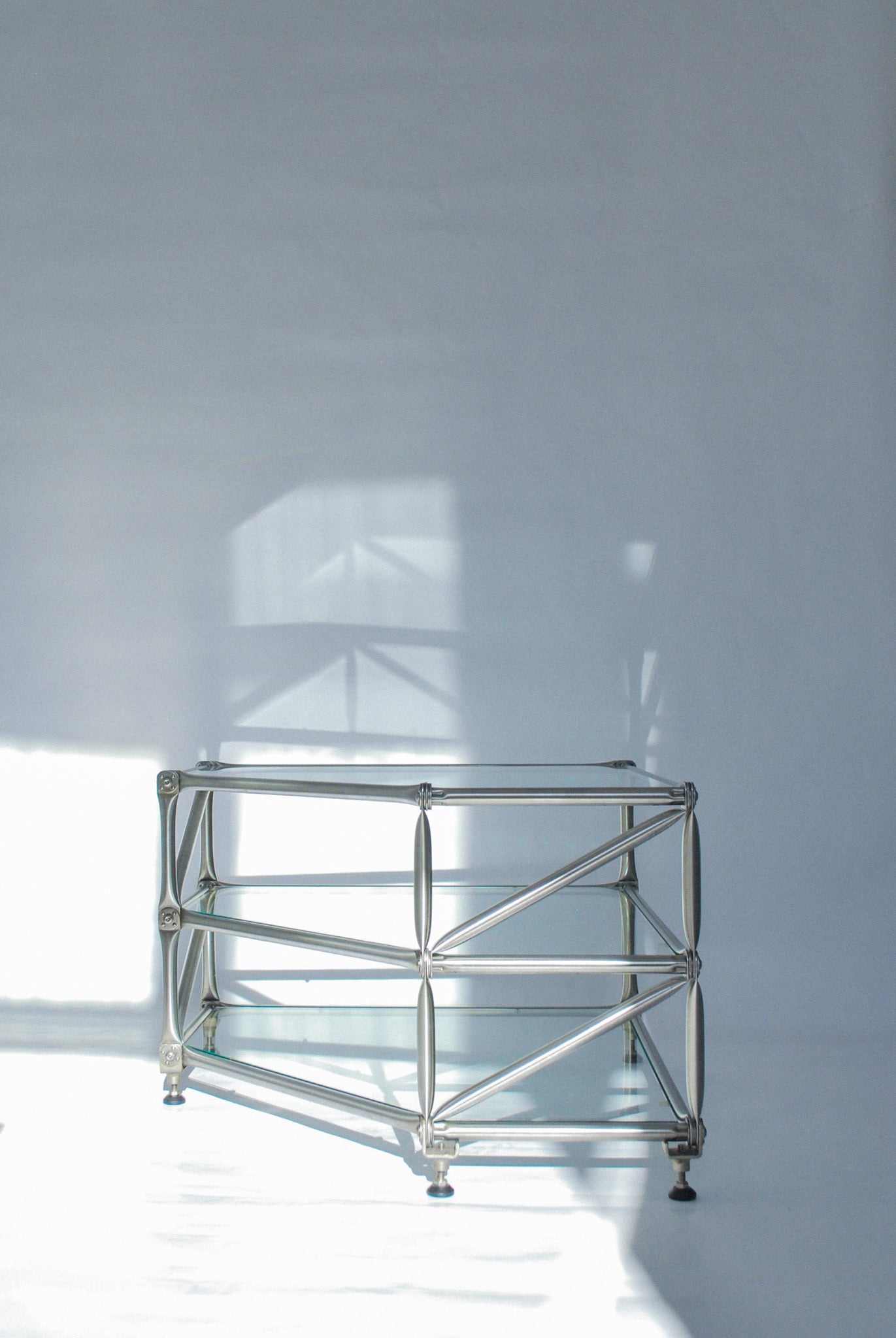 System 180 Corner Glass Shelf, 1980