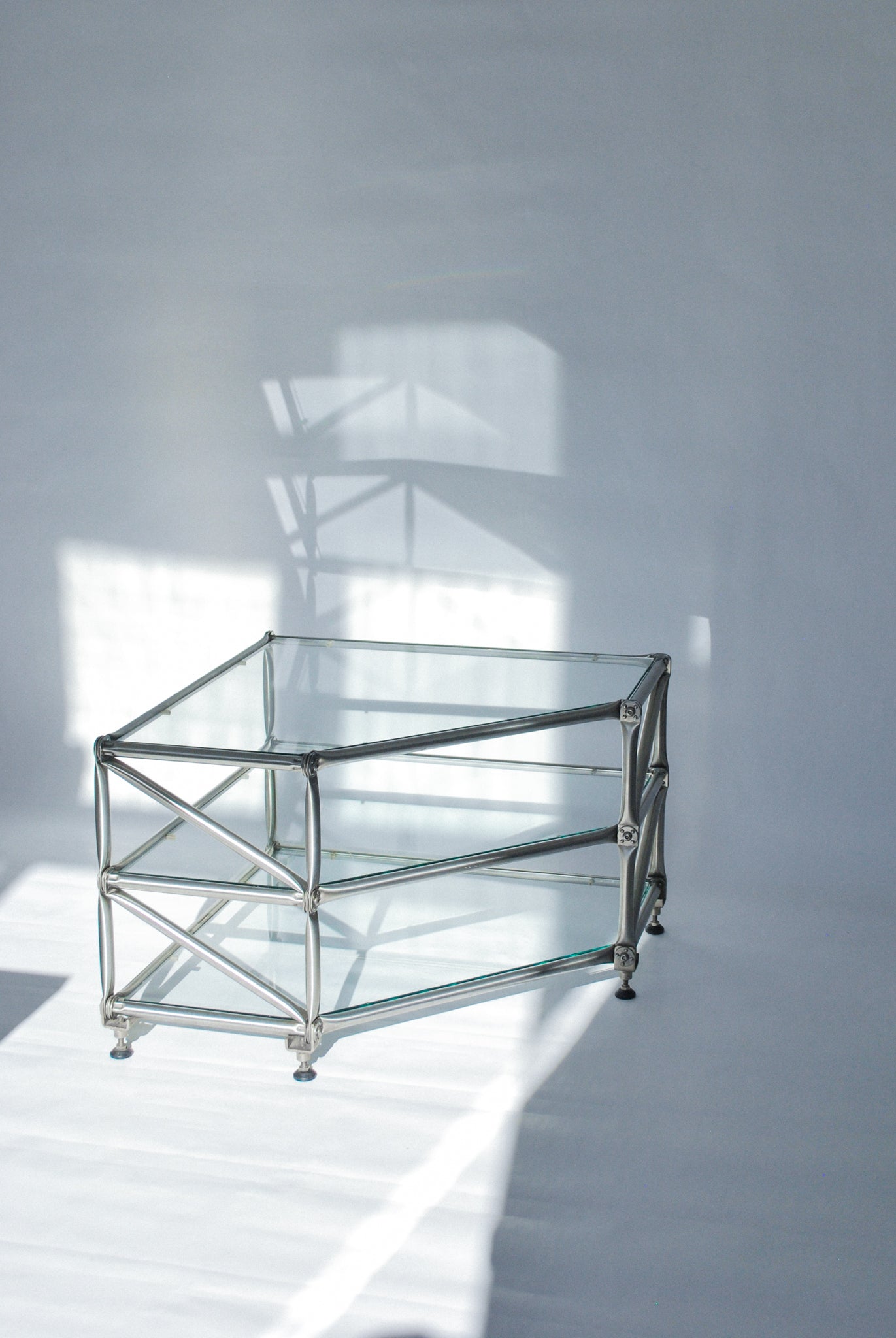 System 180 Corner Glass Shelf, 1980