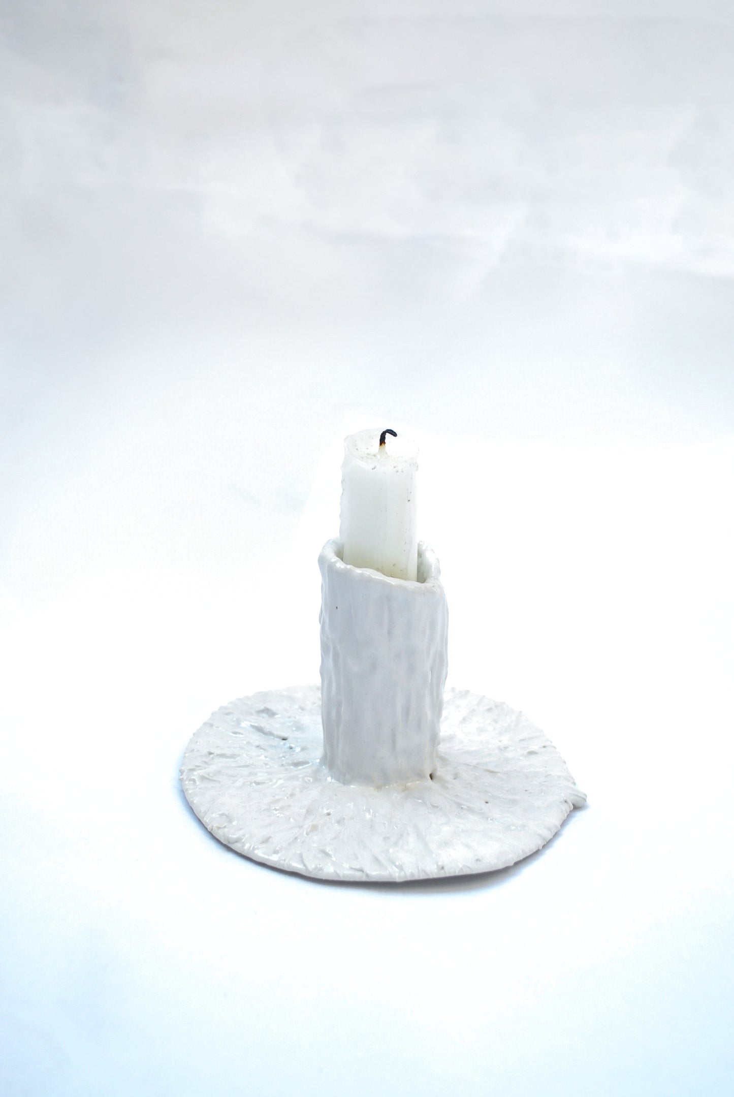 Wax Drip Imitating Handbuilt Ceramic Candle Holder