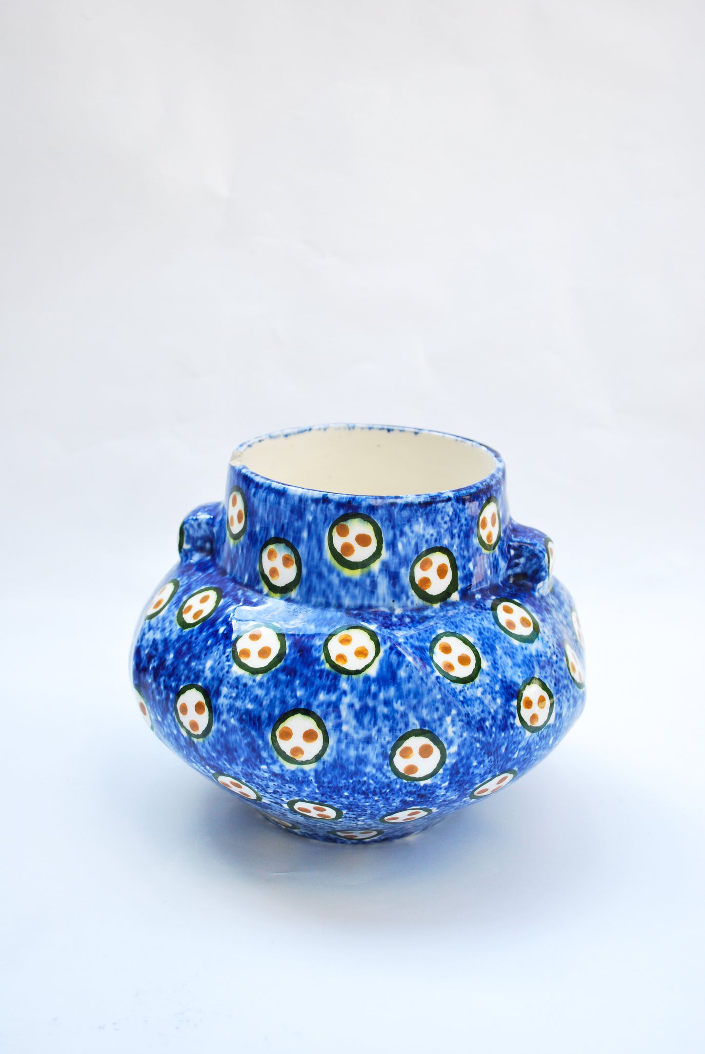 Narrow Bunzlau Vase, Made in Poland 1970s