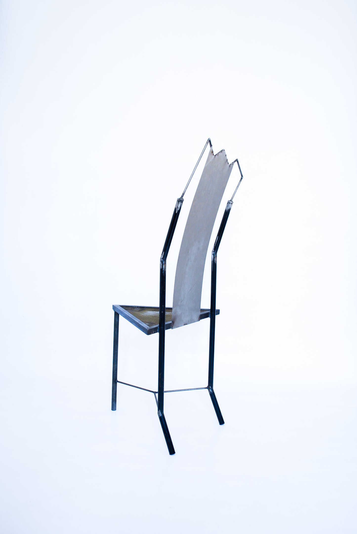 Unique Sculptural metal chair Unknown, 1980s