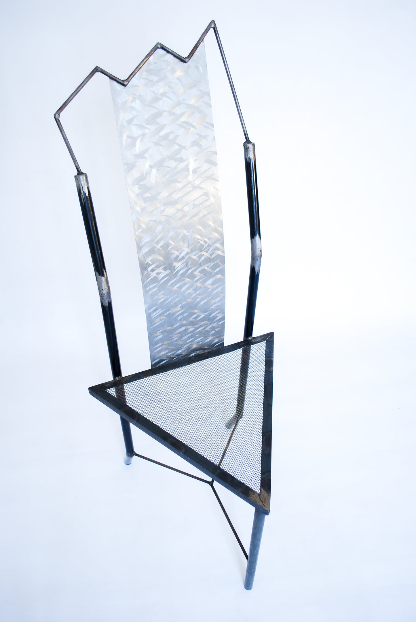 Unique Sculptural metal chair Unknown, 1980s