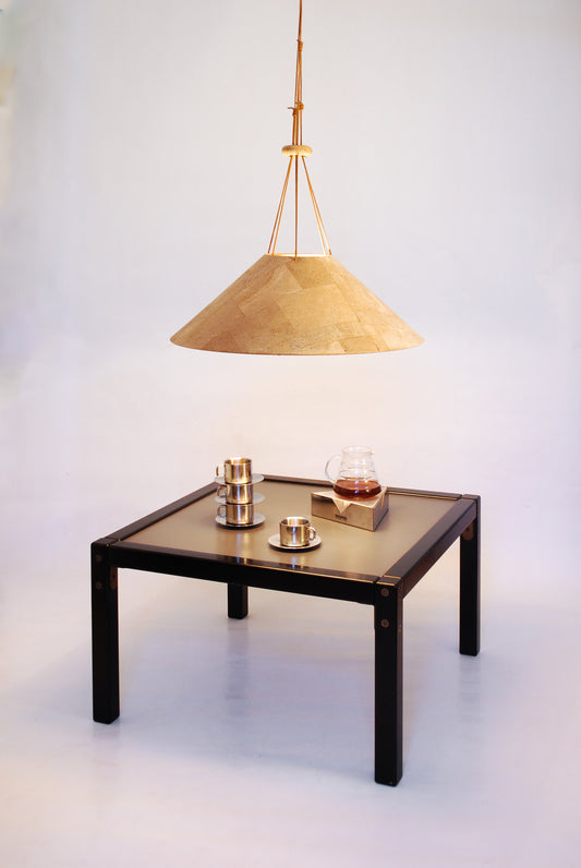 M-Design Cork Ceiling Lamp by Wilhelm Zanoth & Ingo Maurer, 1970s