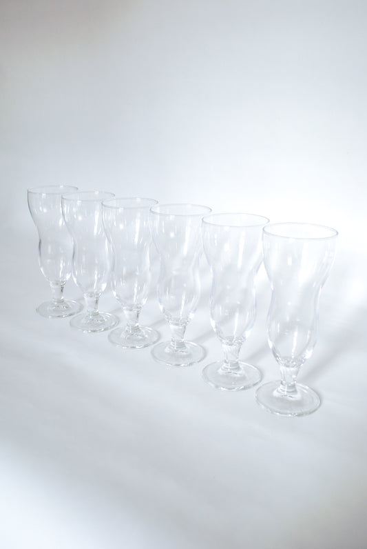 Wavy beer/cocktail glasses Unknown, 1990s