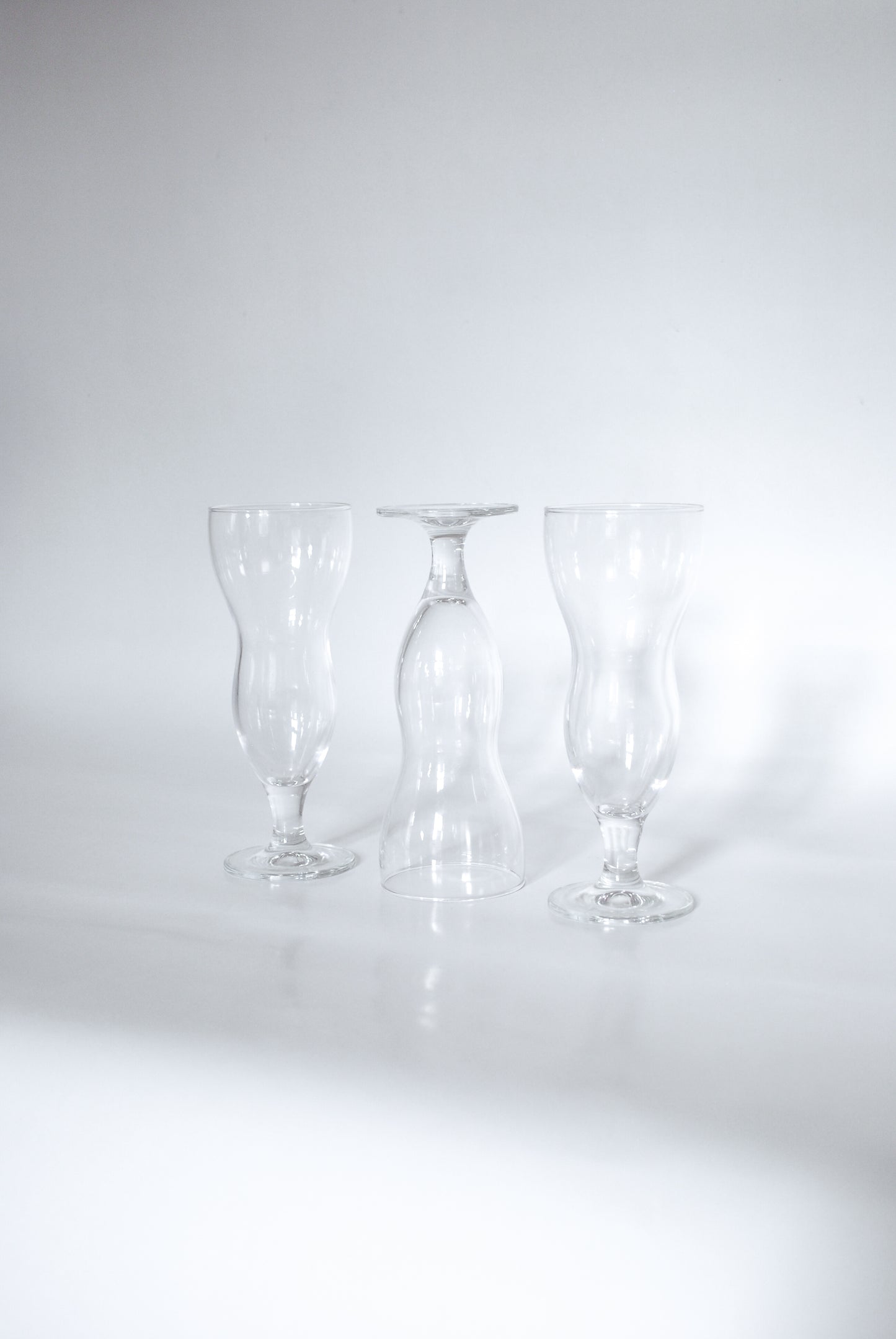 Wavy beer/cocktail glasses Unknown, 1990s
