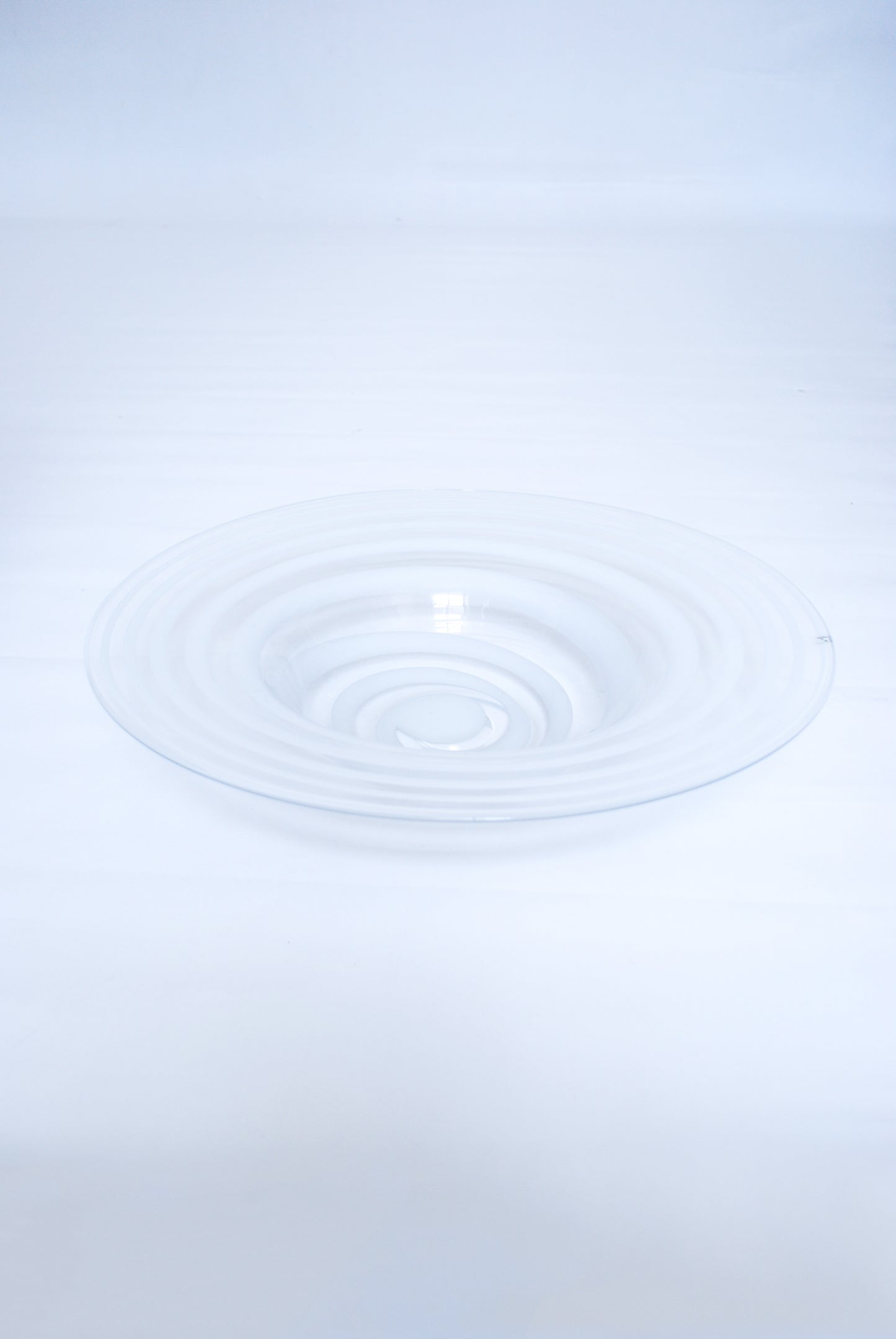 Large hand blown glass bowl In italian Venini Style, 1970s