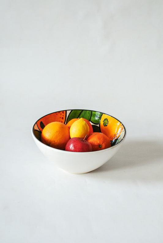 Hand-painted Ceramic Bowl Decor Monaco Pattern, SMF Schramberg 1970s