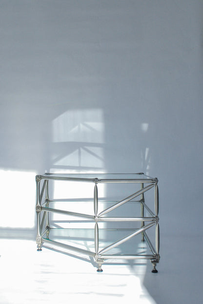 System 180 Corner Glass Shelf, 1980