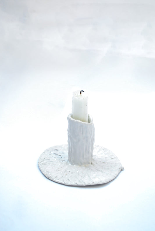 Wax Drip Imitating Handbuilt Ceramic Candle Holder