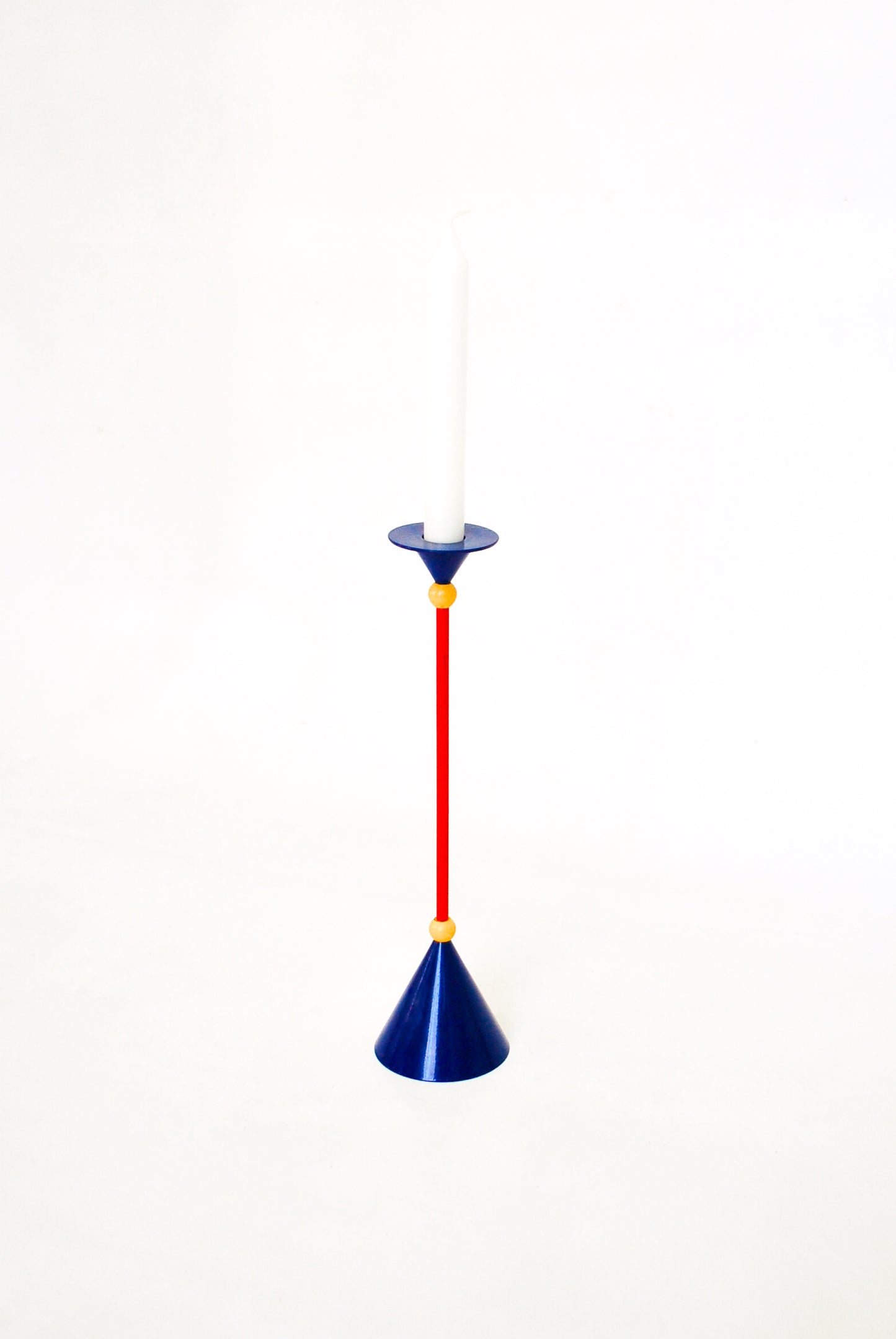 Memphis Style Lacquered Candlesticks, 1980s