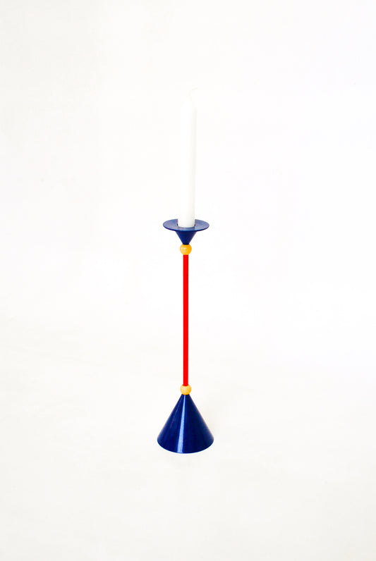 Memphis Style Lacquered Candlesticks, 1980s