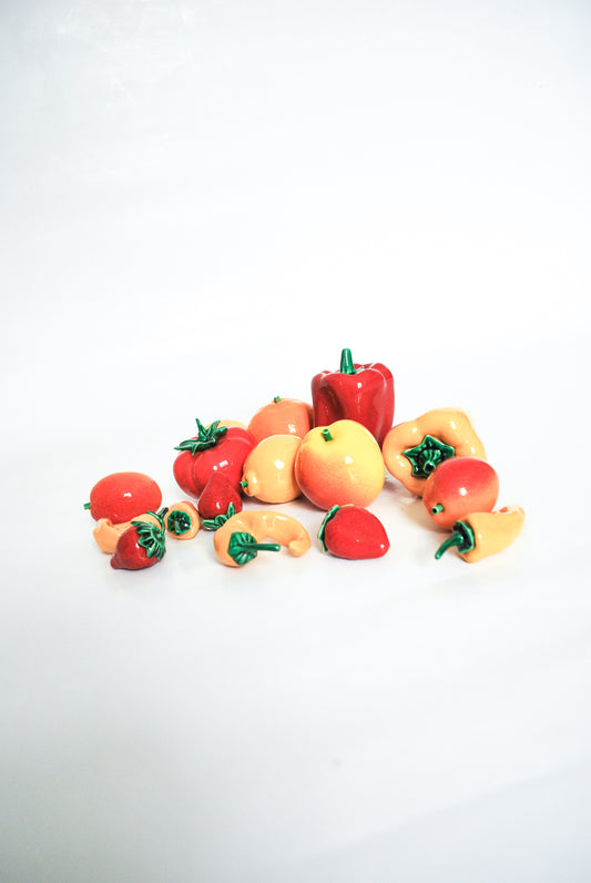 Ceramic Apricot Hand Made in Italy, 1970s