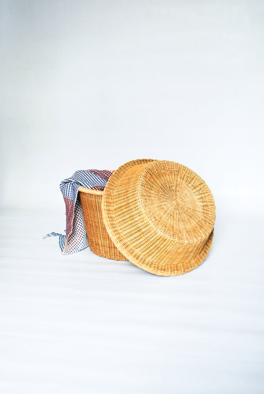 Wicker Laundry Stool, Unknown 1970s