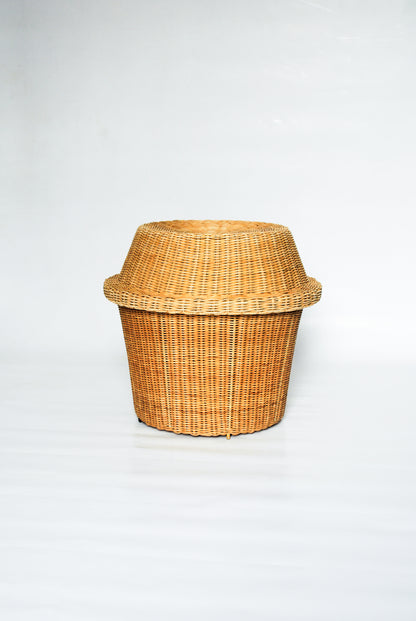Wicker Laundry Stool, Unknown 1970s