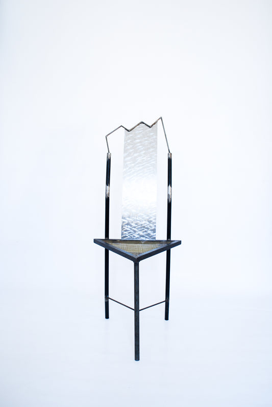 Unique Sculptural metal chair Unknown, 1980s