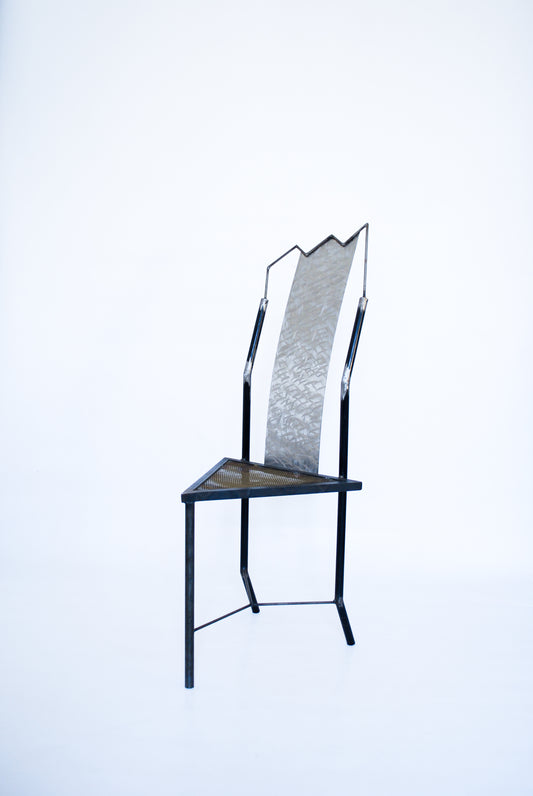Unique Sculptural metal chair Unknown, 1980s