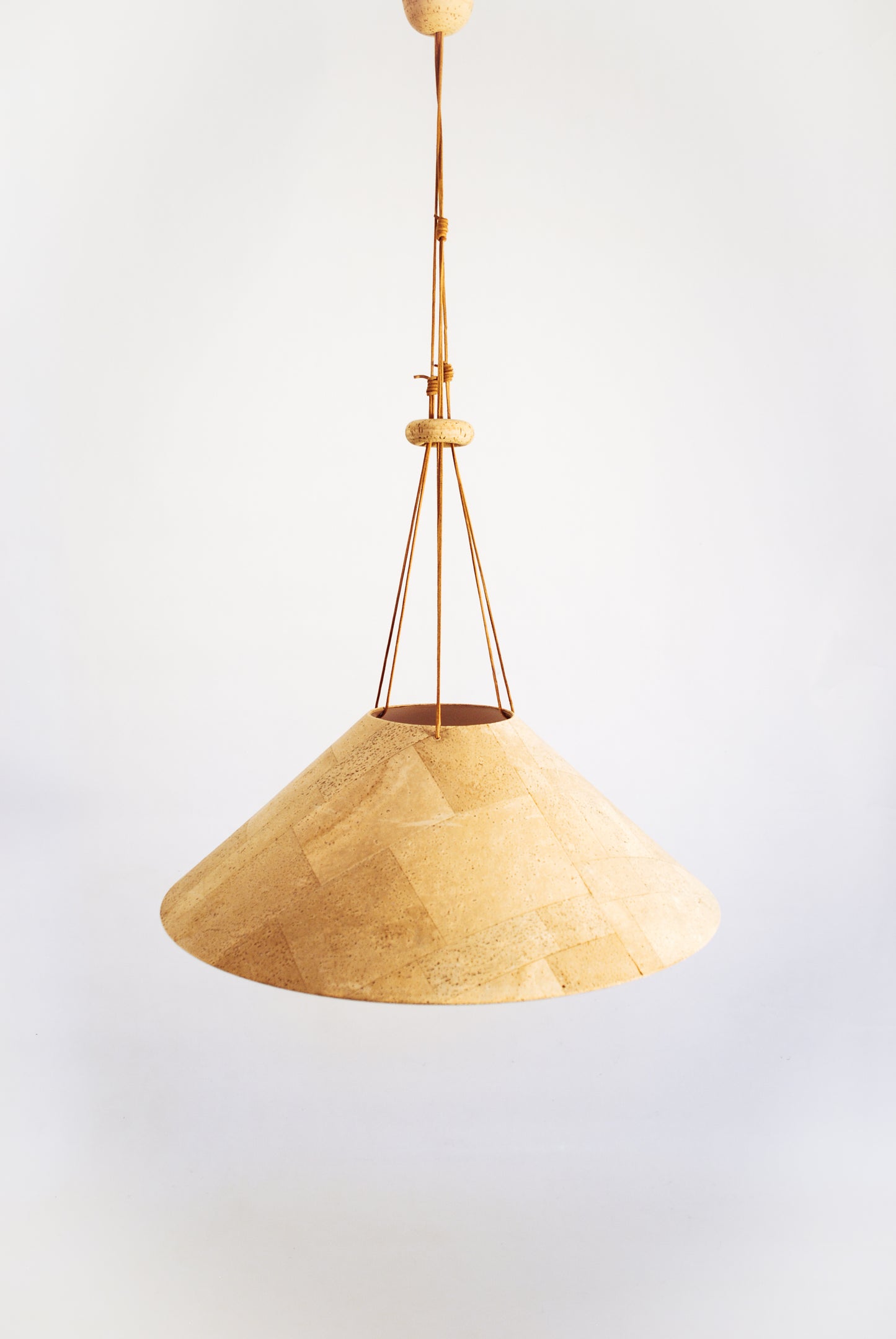 M-Design Cork Ceiling Lamp by Wilhelm Zanoth & Ingo Maurer, 1970s