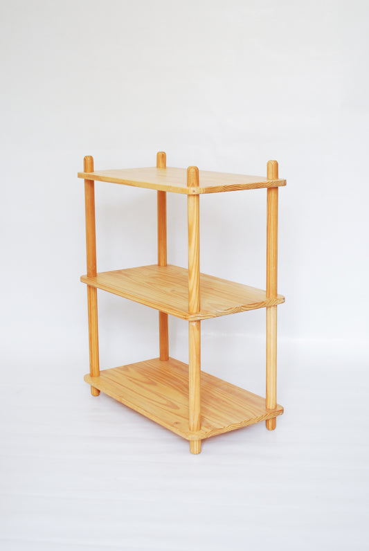 Modern pine wood shelf In style of Willem Lutiens for Gouda de Boer Netherlands 1960s