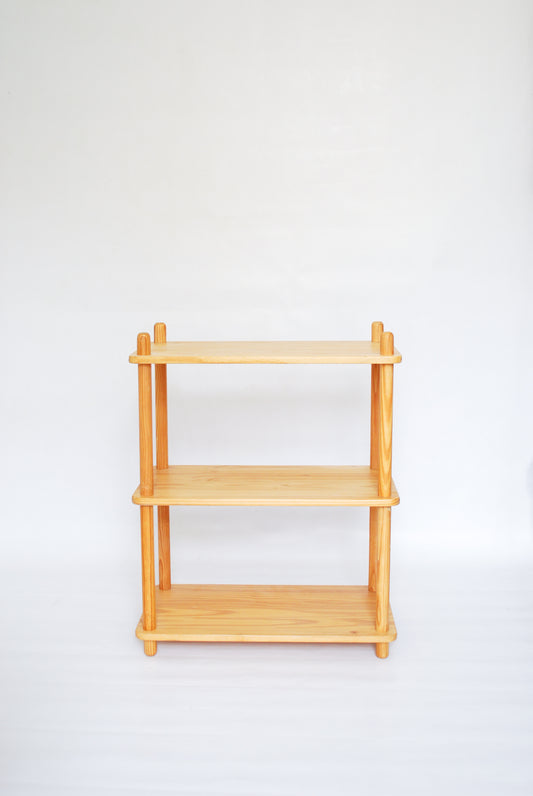 Modern pine wood shelf In style of Willem Lutiens for Gouda de Boer Netherlands 1960s