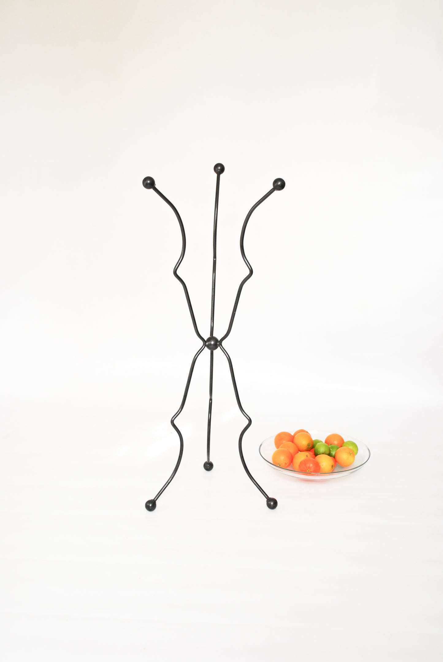 Artisanal Iron Tripod w/ Glass Bowl