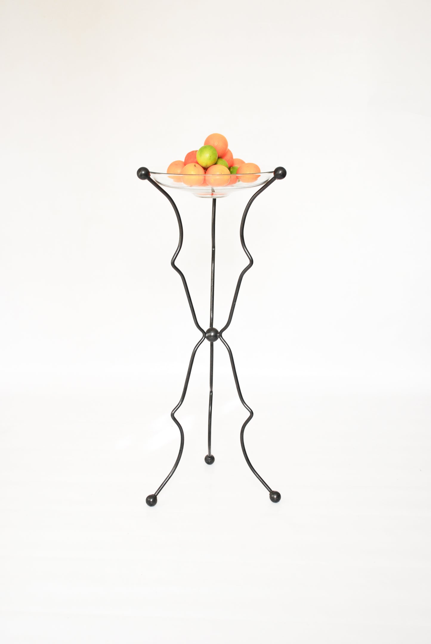 Artisanal Iron Tripod w/ Glass Bowl