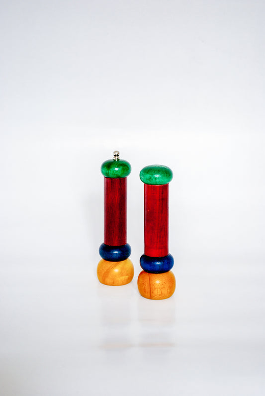 Salt and Pepper Mill Memphis Style Alessi Twergi, 1980s