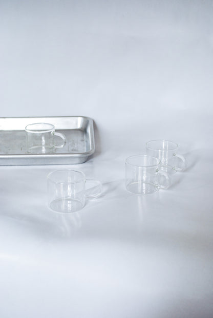 MILANO Minimalist Espresso Cups, Made from heat resistant glass Unknown, 2000s