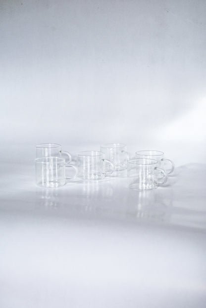 MILANO Minimalist Espresso Cups, Made from heat resistant glass Unknown, 2000s
