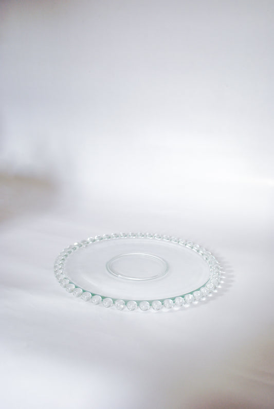 Pearl chain serving/cake plate + small jug, Botticelli 1990s