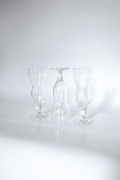Wavy beer/cocktail glasses Unknown, 1990s