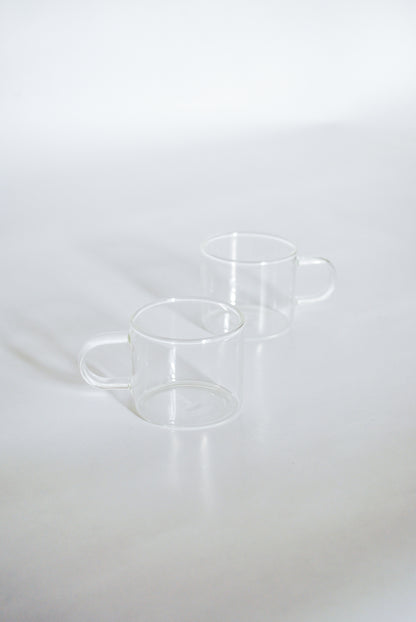 MILANO Minimalist Espresso Cups, Made from heat resistant glass Unknown, 2000s
