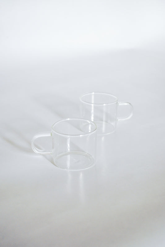 MILANO Minimalist Espresso Cups, Made from heat resistant glass Unknown, 2000s