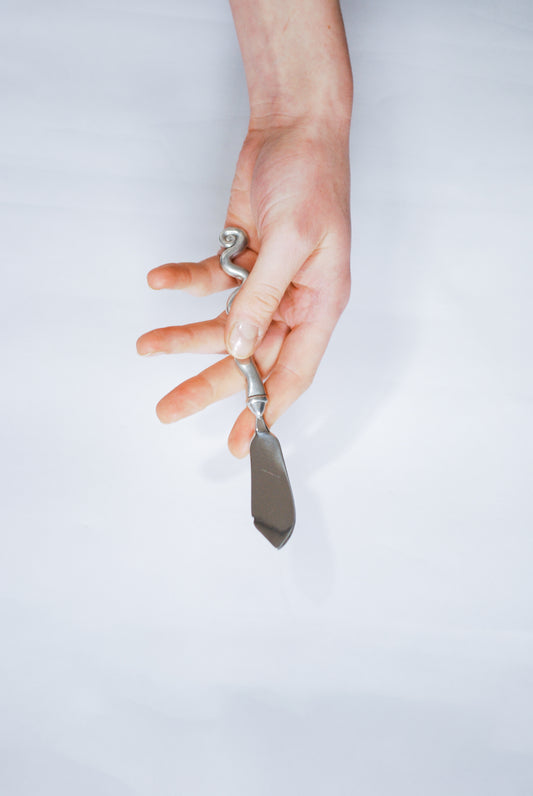 Fish Knife w/ Pewter Handle Crafted from Stainless Steel by Carrol Boyes, 2010
