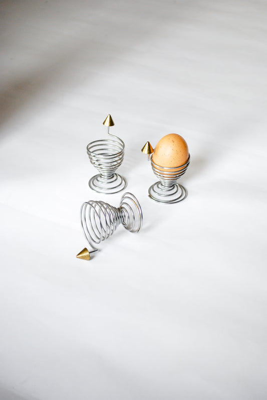Spiral egg cups w/ piercing tips Unknown, 1990s