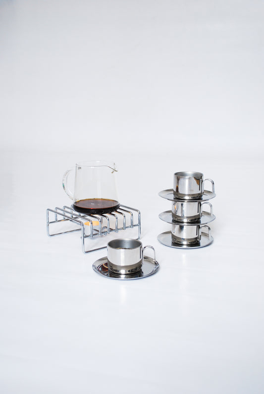 Guido Bergna Espresso Cupy INOX 18/10, GB Italy 1980s