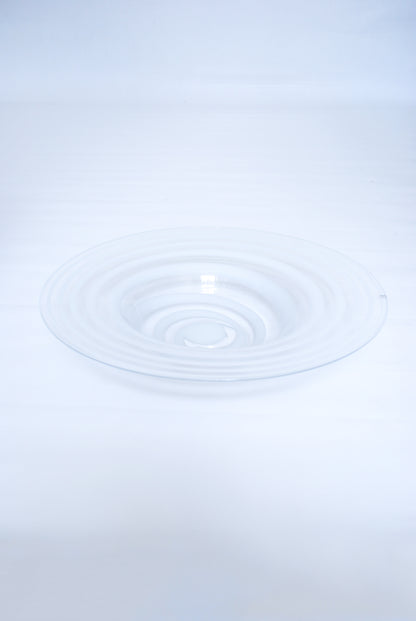 Large hand blown glass bowl In italian Venini Style, 1970s