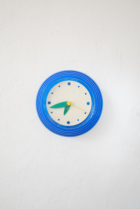 Graphic Memphis style wall clock, IKEA 1990s