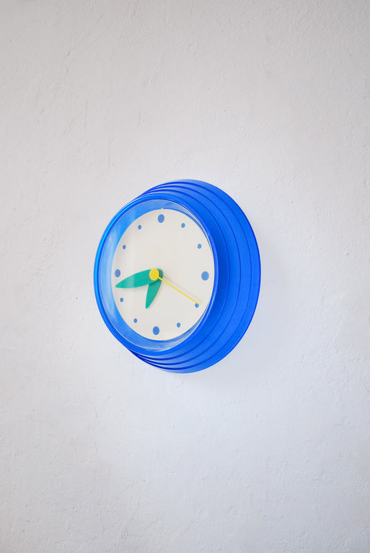 Graphic Memphis style wall clock, IKEA 1990s
