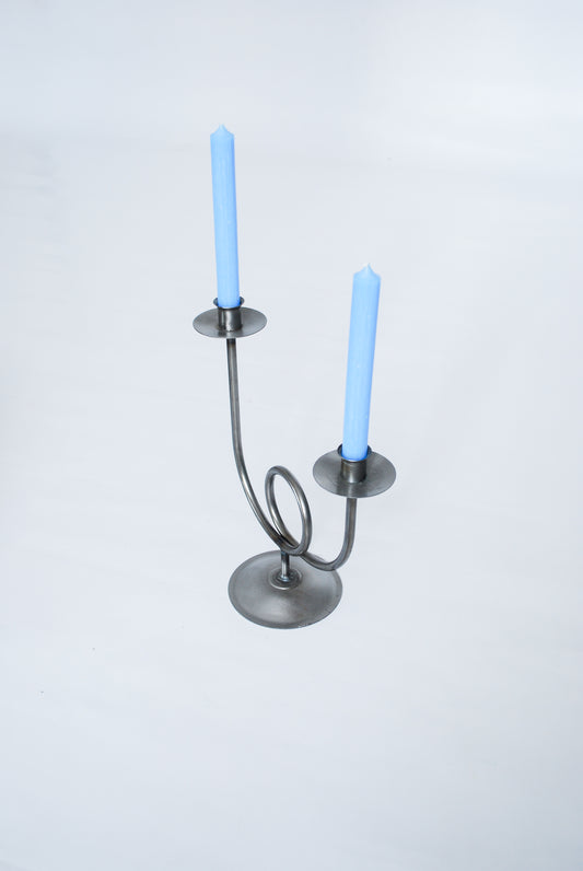 Metal Candelabra with Loop Detail, Germany 1990s